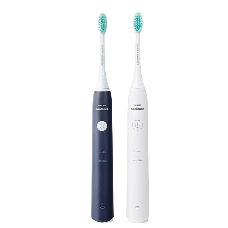 飞利浦（PHILIPS）电动牙刷 成人声波震动牙刷 净力刷 2种模式温和清洁USB充电 情侣牙刷套装
