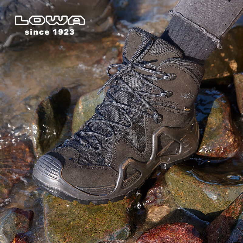 LOWA德国作战术靴MK1户外防水防滑中帮登山徒步鞋ZEPHYR GTX 男女秋冬 黑色 41