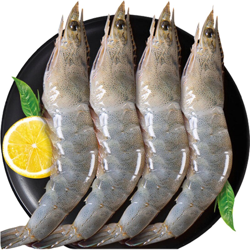 青岛大虾超大海虾鲜活冷冻约 3斤装 12厘米白虾