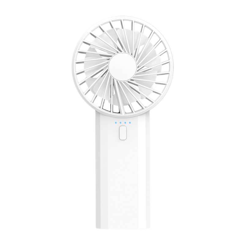 GGR充电宝小风扇手持 usb户外随身便携式可充电静音超大风力办公室学生桌面宿舍 台式小电风扇双扇叶 白色4000毫安