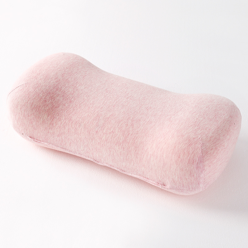 便携乳胶小枕头单人可收纳慢回弹记忆棉腰靠旅行枕学生办公午睡枕 粉