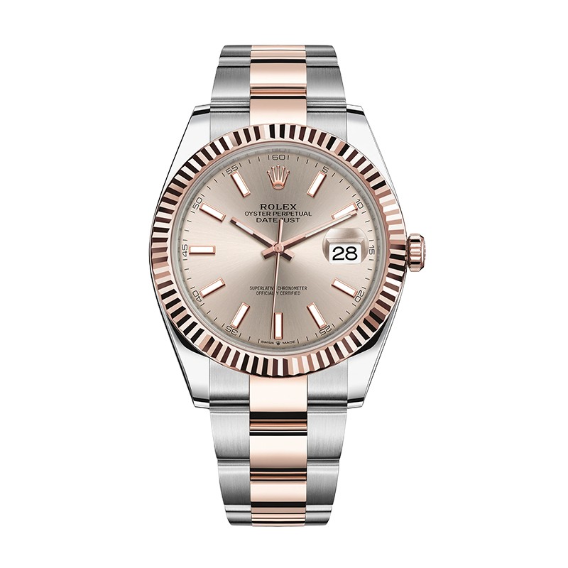 【二手95新】劳力士 日志型系列 2020年日历功能41mm自动机械玫瑰金