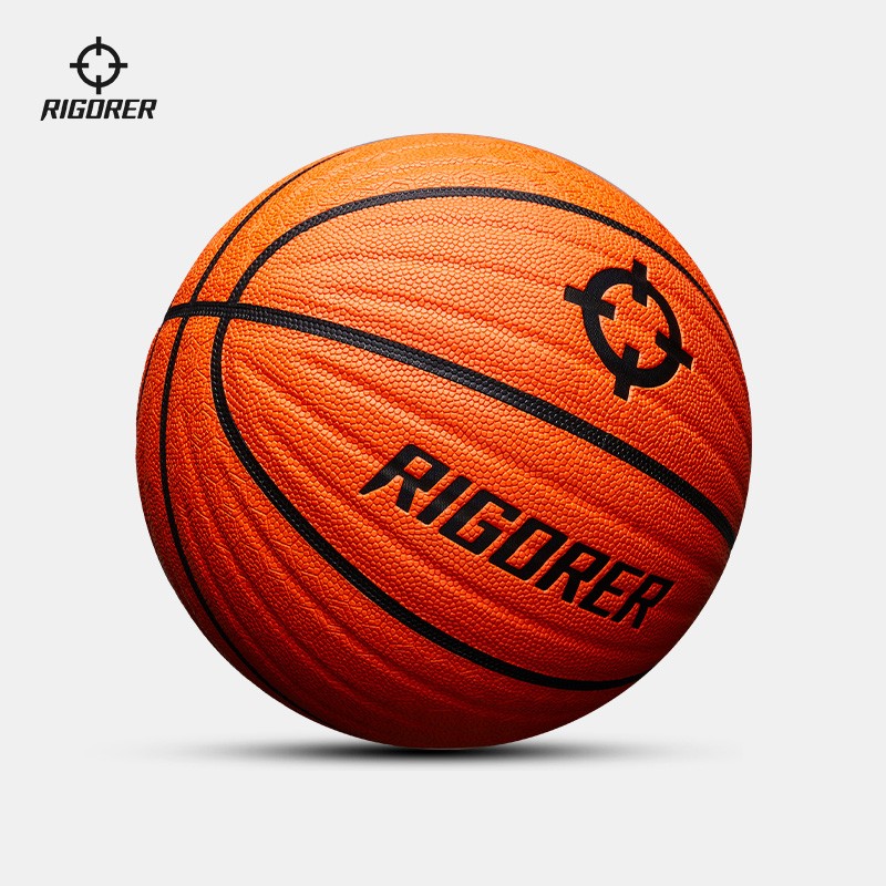 准者篮球7号室内外场成人耐磨训练专用球中小学生青少年儿童球PU蓝球 7号桔色波纹款【送全套配件】