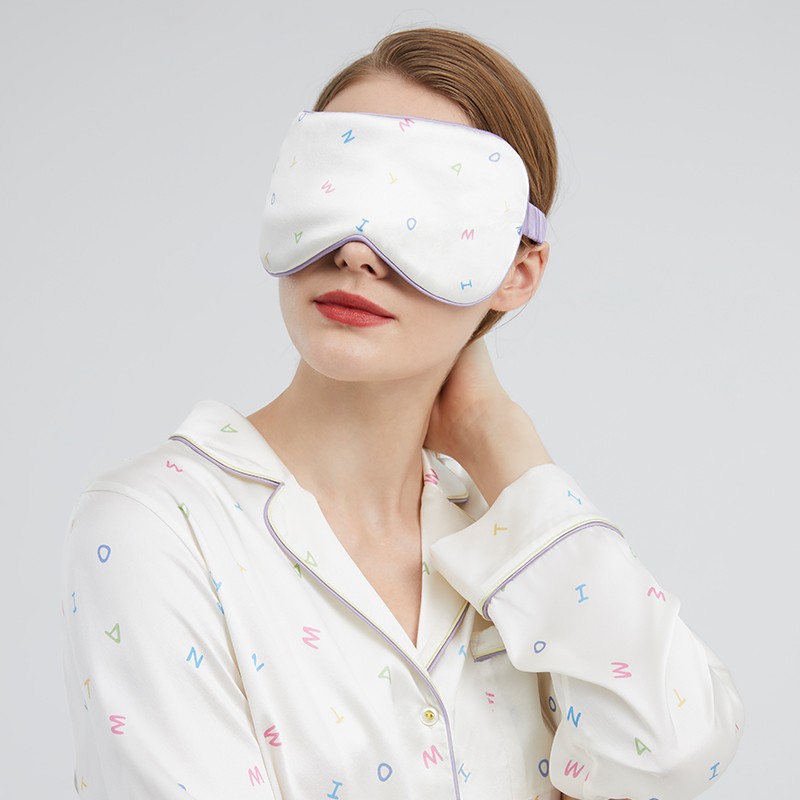 manito/曼尼陀 new signature真丝彩色logo印花眼罩 真丝遮光好物