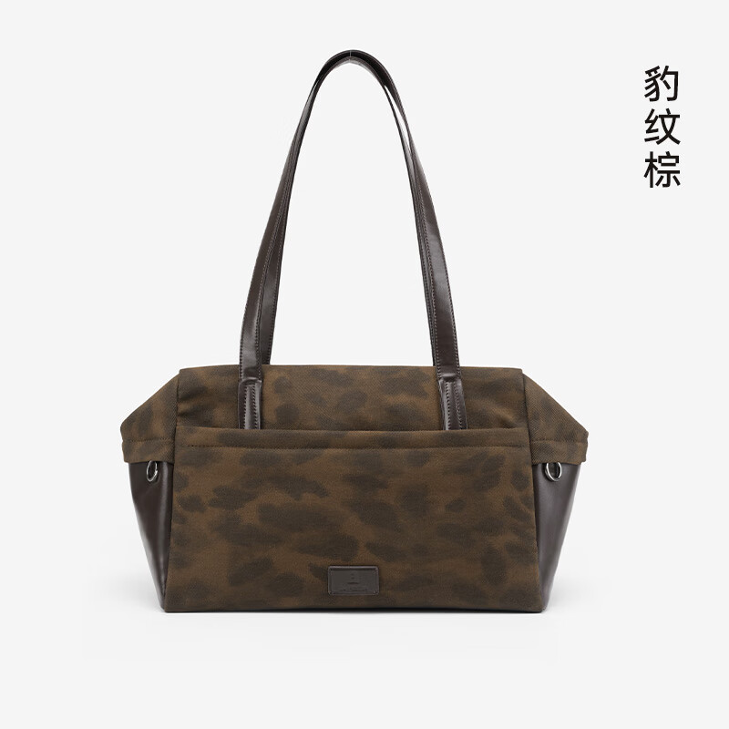 拉菲斯汀【圣诞礼物】出行包2025新款包包上班通勤手提包女大容量托特包 豹纹棕