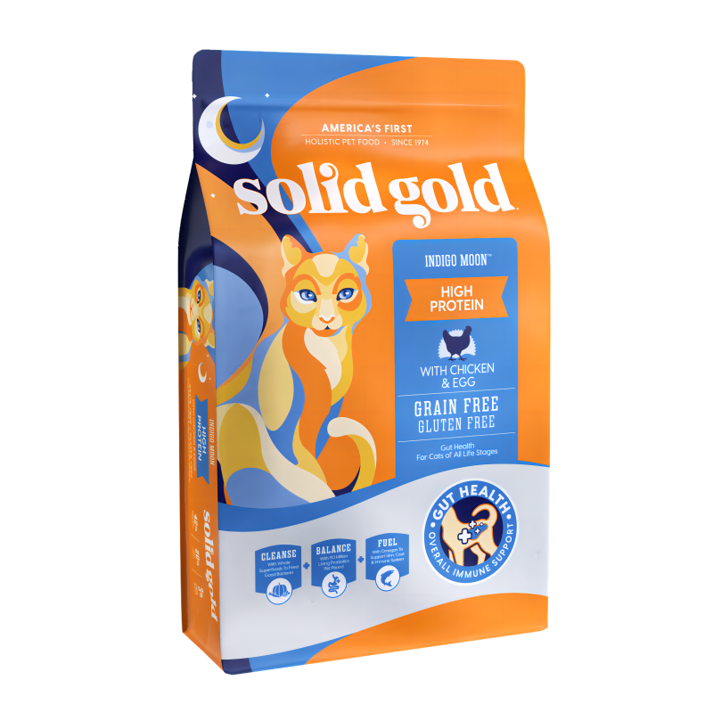素力高（SolidGold）进口高蛋白 金装金素鸡 成猫幼猫全价猫粮  12磅/5.44KG