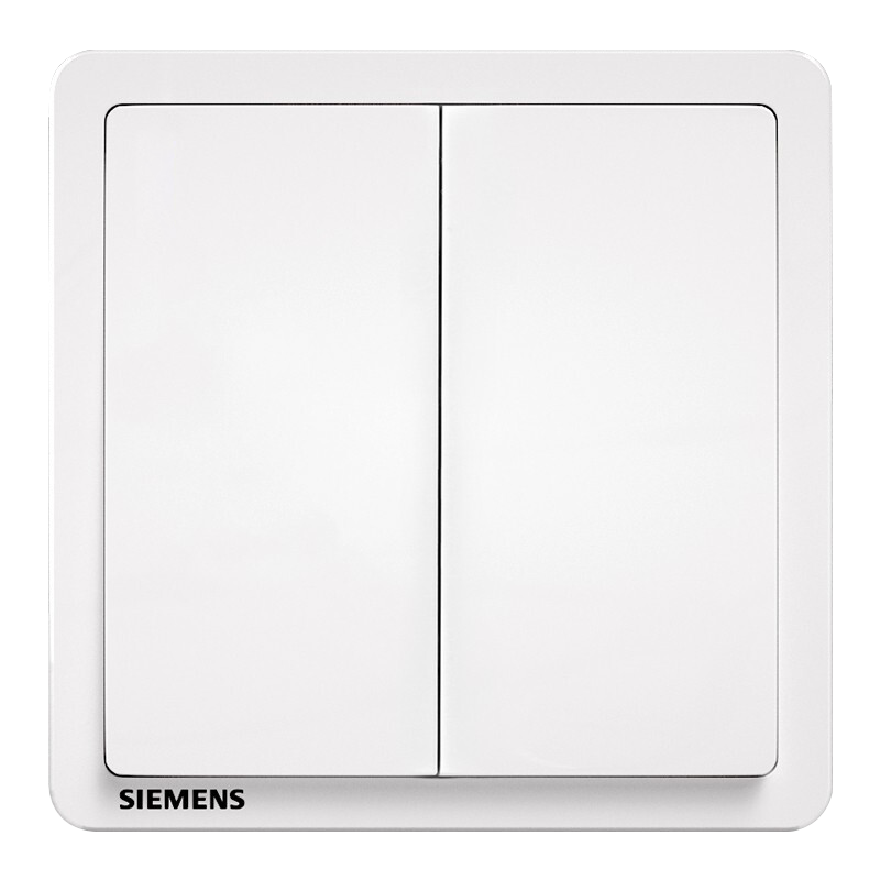 SIEMENS 西门子 开关插座面板 开关强电86型大面板 致典系列雅白色 二开单控