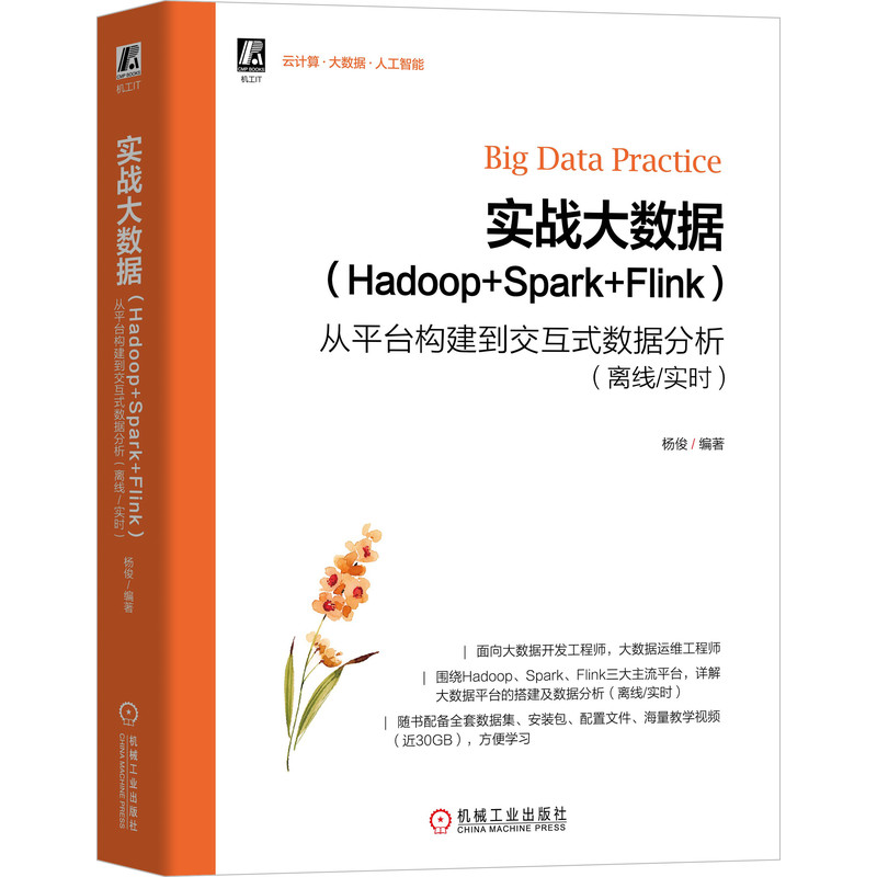 实战大数据（Hadoop+Spark+Flink）从平台构建到交互式数据分析（离线/实时） 大数据 分布式 数据分析 数据可视化 实时 离线