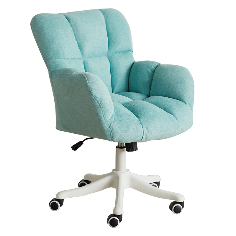 积木部落 电脑椅家用久坐舒适沙发椅小户型休闲转椅书房学习椅办公椅老板椅阳台摇椅 【豪华加厚款】粉色（钢制脚）