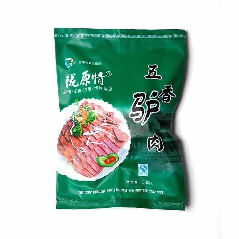 陇原情甘肃陇西腊肉 熟食开袋即食真空包装下酒菜肉猪肉五花肉咸肉 腌肉 五香驴肉300g*1袋