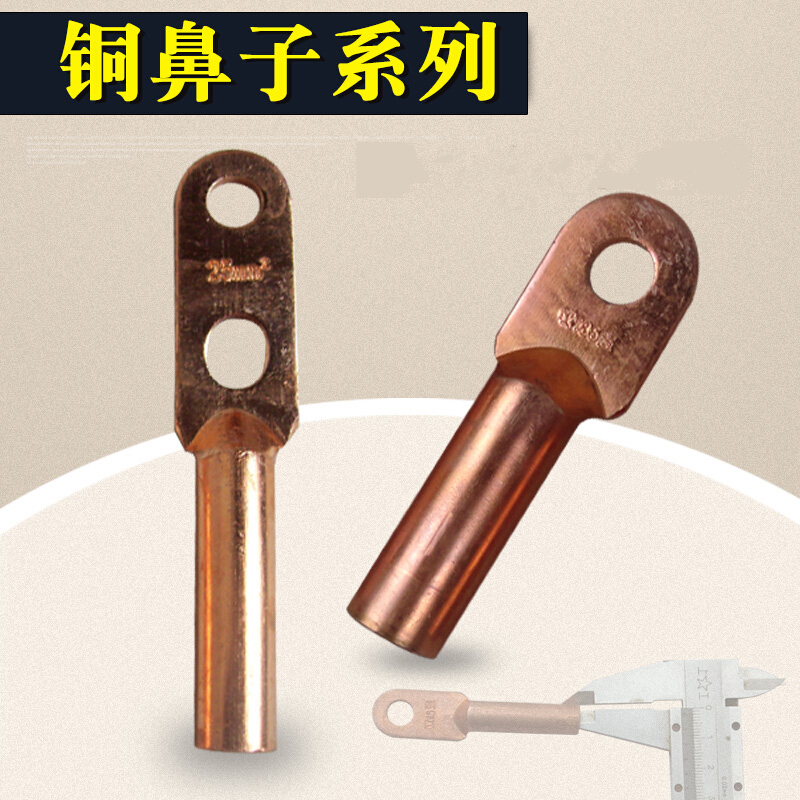 鼻子线鼻子铜接线铜鼻子10方dt铜鼻子25-300方铜线鼻子n4 10平方单孔
