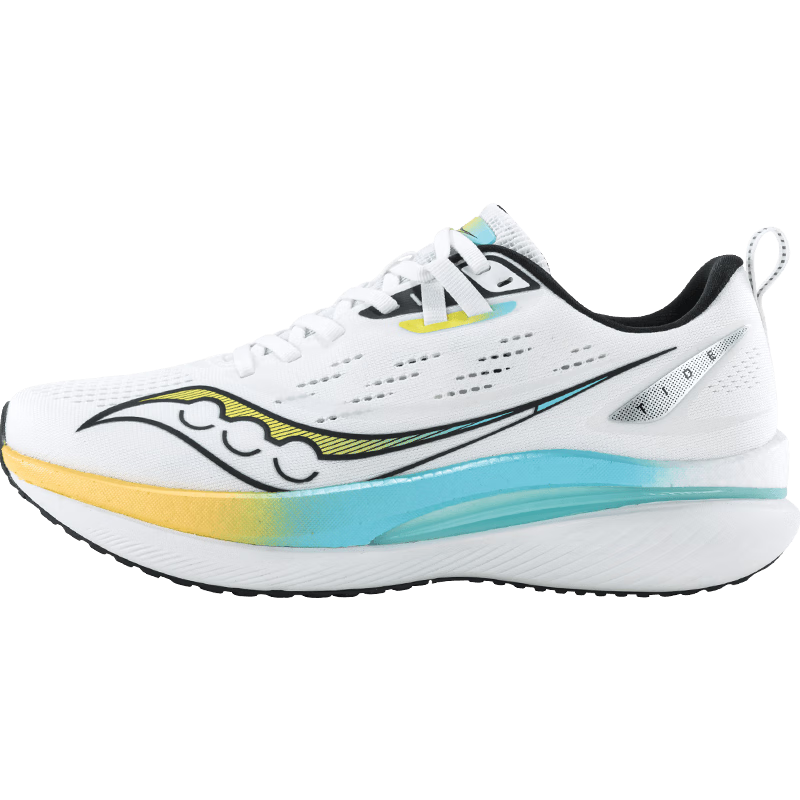 saucony索康尼 男女轻量缓震跑鞋-慢跑训练运动鞋 tide 浪潮 s28195-1