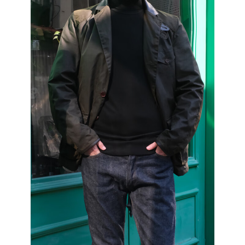 Barbour英国barbour beacon 油蜡夹克007天幕杀机同款风衣巴伯尔外套男 橄榄绿 007同款 XS 34
