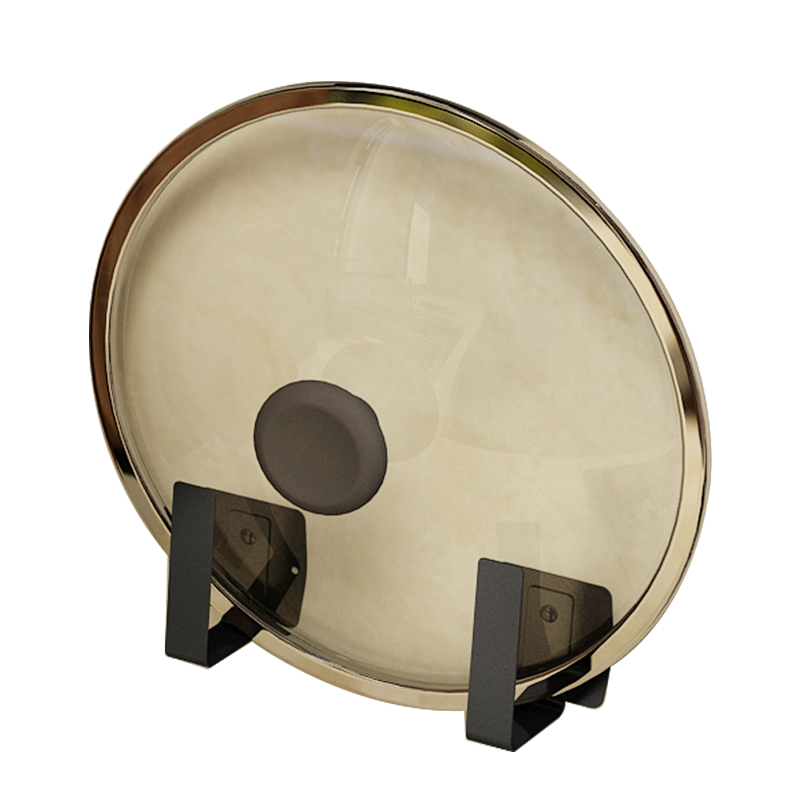 优勤(YOUQIN)厨房置物架壁挂式锅盖架免打孔黑色沥水收纳架子 不锈钢锅盖架