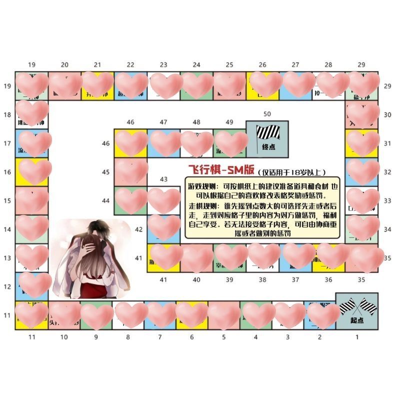 大富翁情趣调情多人互动玩具女仆私密惩罚污小游戏 sm版(含棋子骰子)