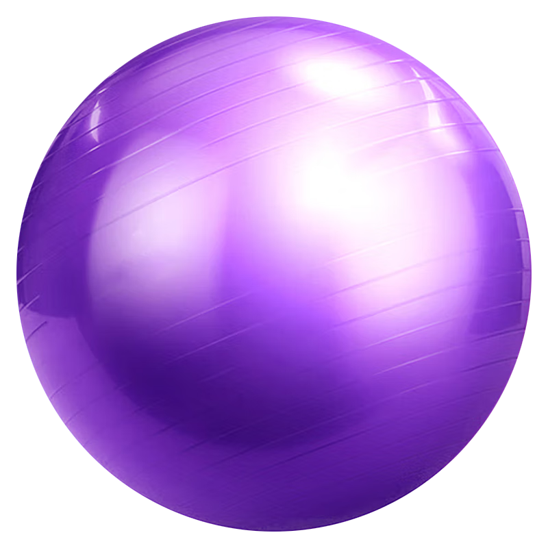 杜威克 瑜伽球加厚防滑健身球专业防爆弹力球孕妇助产练习球男女通用减肥球瘦身球 紫色55CM