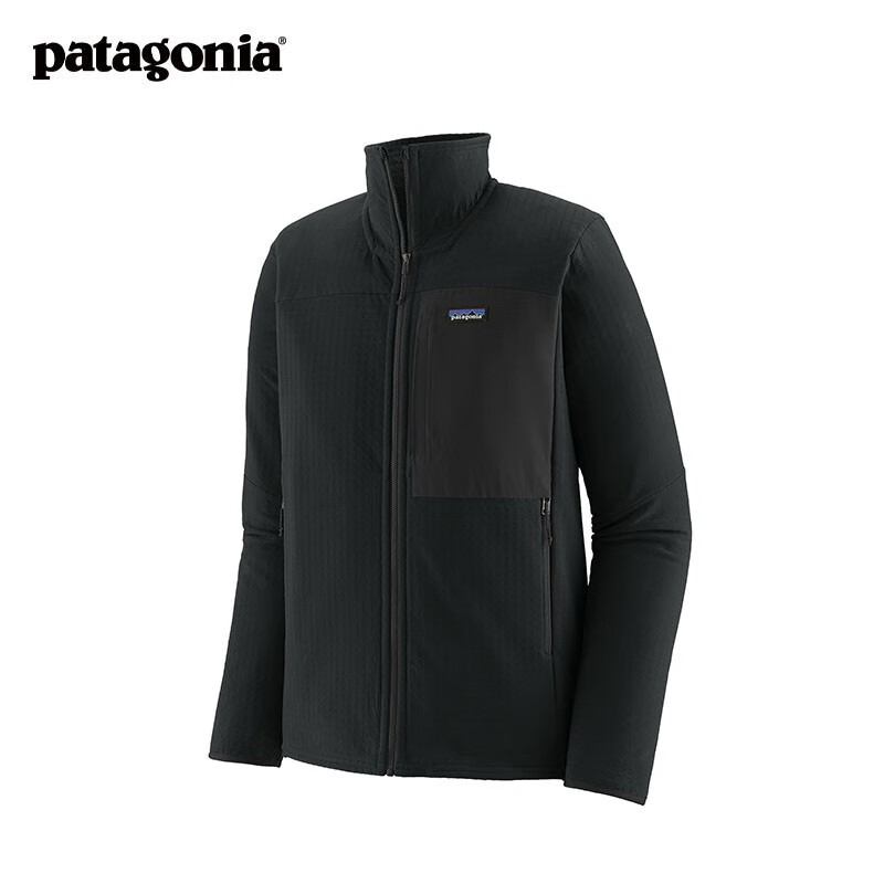 巴塔哥尼亚（Patagonia）男士R2透气户外秋冬保暖抓绒衣夹克开衫外套TechFace Jkt 83626 BLK L