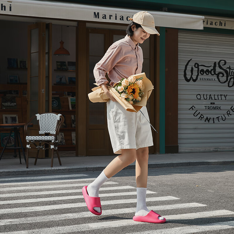 朴西小软糕凉拖鞋女夏软弹厚底舒适轻便休闲情侣款居家外穿踩屎感拖鞋 香芋紫 37-38