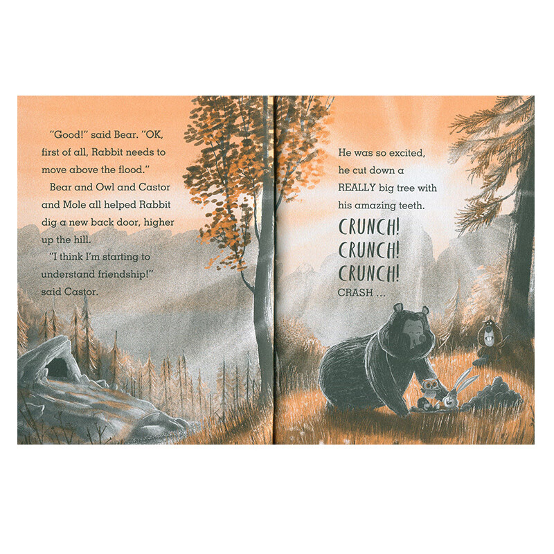 英文原版 胖熊与瘦兔5册盒装 Rabbit and Bear 兔子和熊 儿童英语绘本故事书 Julian Gough 友谊主题桥梁书 胖熊与瘦兔5册盒装