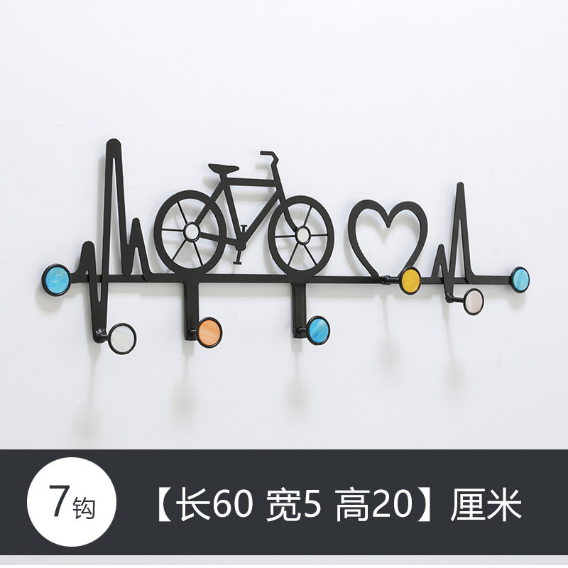 客玄关挂钩 北欧风格创意门后衣帽钩壁挂衣钩时尚金属挂钩 情意绵绵