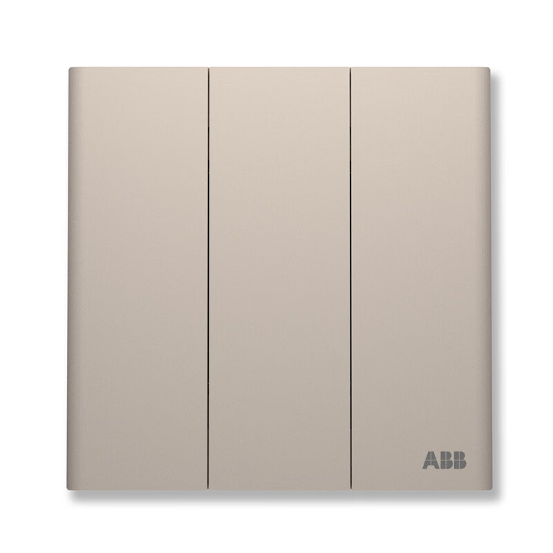 abb开关插座面板 三位双控三开双控开关 轩璞系列 金色 cf121
