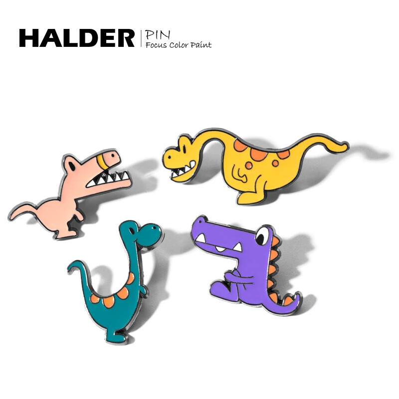 七夕礼物小恐龙胸针小众原创设计 书包装饰徽章送生日礼物 抱抱鳄徽章