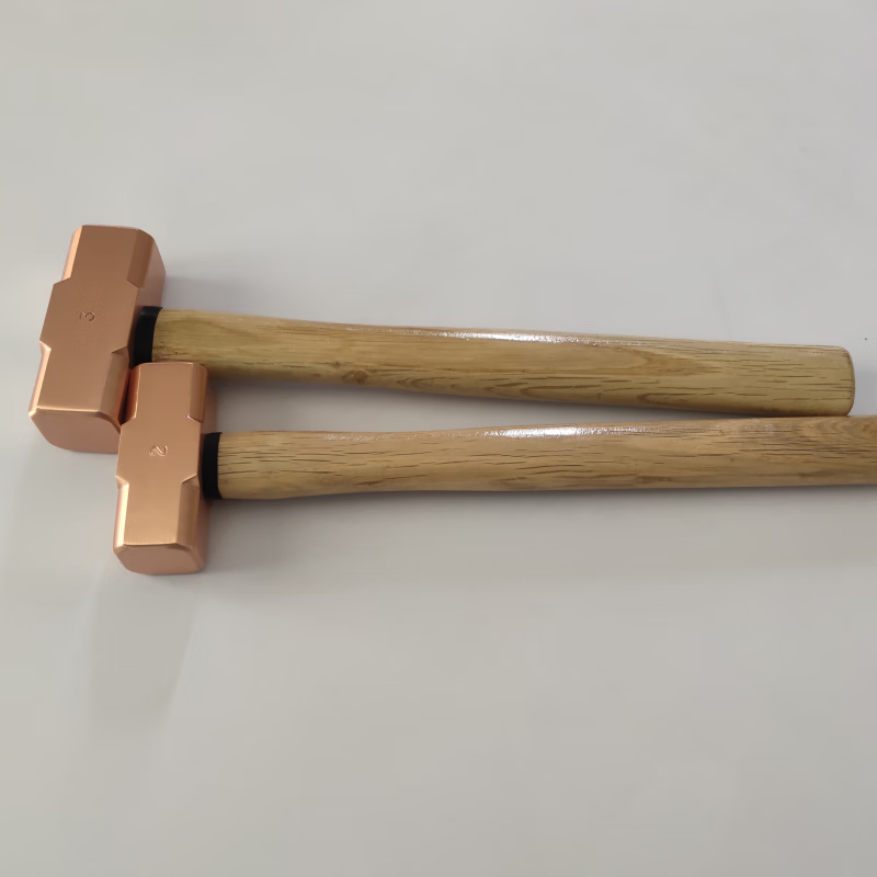伊集邦防爆八角锤紫铜锤铜榔头铜工具木柄铜锤红铜锤铜锤子纯铜4磅大