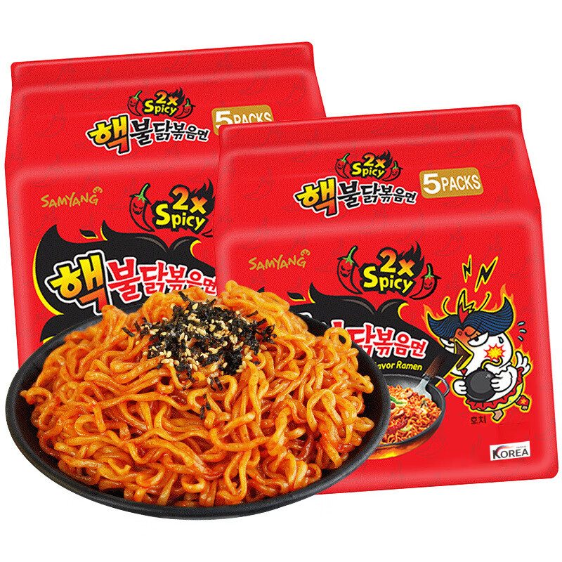 三养火鸡面方便面140g*5包核弹面5连包干拌面泡面