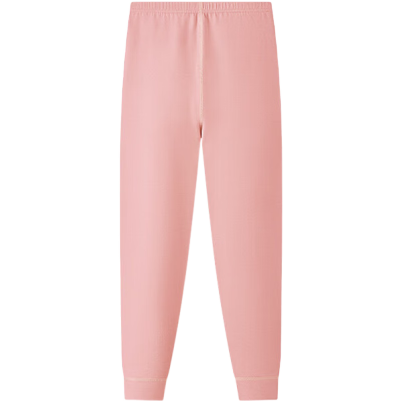 红豆儿童保暖裤男女中大童秋冬加厚320G含羊毛蚕丝抗菌发热棉毛裤秋裤 H4K8020粉色 160