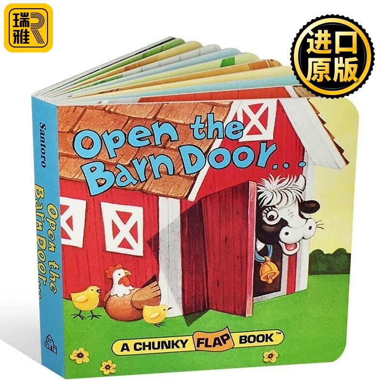 英文原版 打开谷仓的门 英语绘本open the barn door find a cow农场