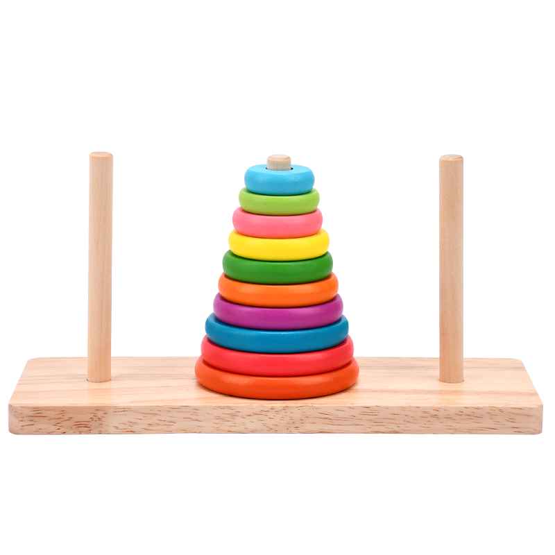 迪普尔 十层汉诺塔 儿童益智玩具叠叠乐幼儿园小学生游戏木质玩具早教教具逻辑思维训练