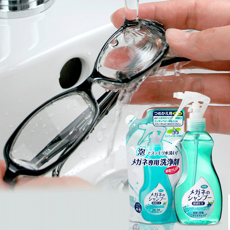 SOFT99原装进口眼镜清洗液镜片清洁剂 洗眼镜水近视镜太阳镜泡沫清洁液 敏感无味 补充装160ml