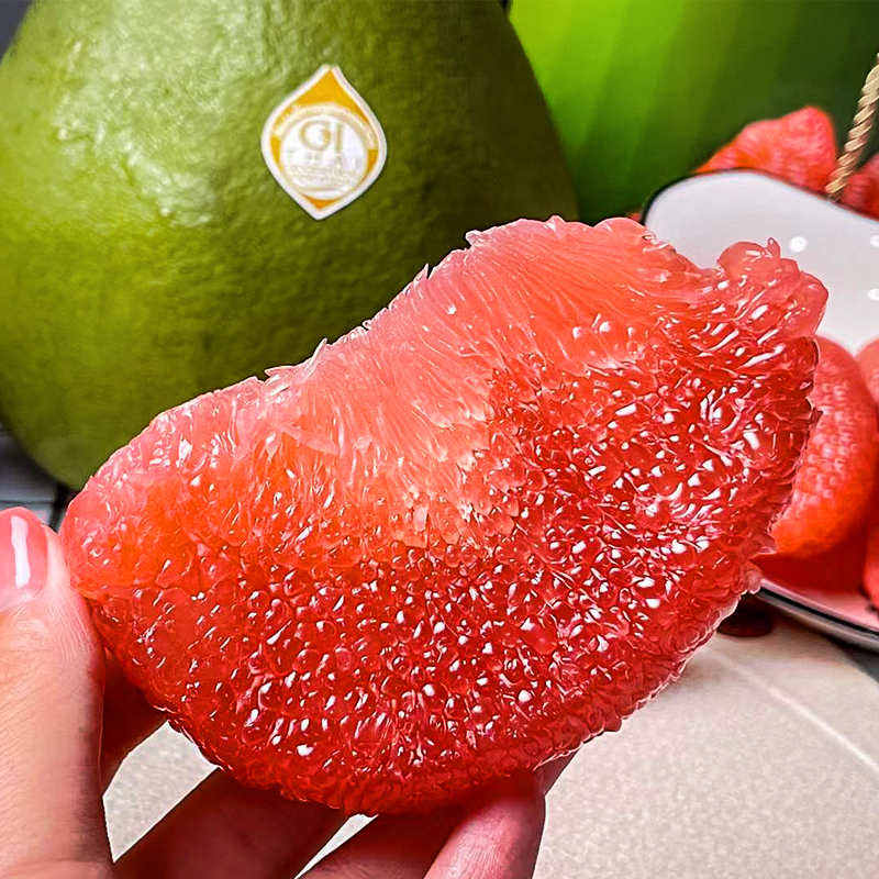 泰国kpy红宝石青柚网红青皮红心柚子品种新鲜当季水果过节送礼生鲜