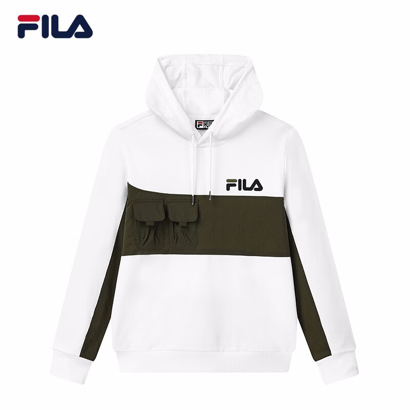 fila 斐乐男装官方男子2021秋季新款卫衣运动休闲连帽