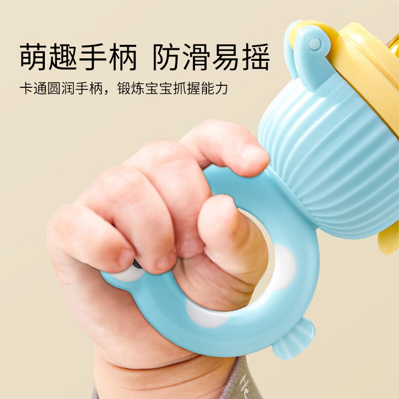 英氏（YEEHOO）水果咬咬袋婴儿安抚咬咬袋硅胶玩具磨牙咬胶宝宝吃水果奶嘴辅食器 泡泡鱼咬咬袋 蓝色 1个装