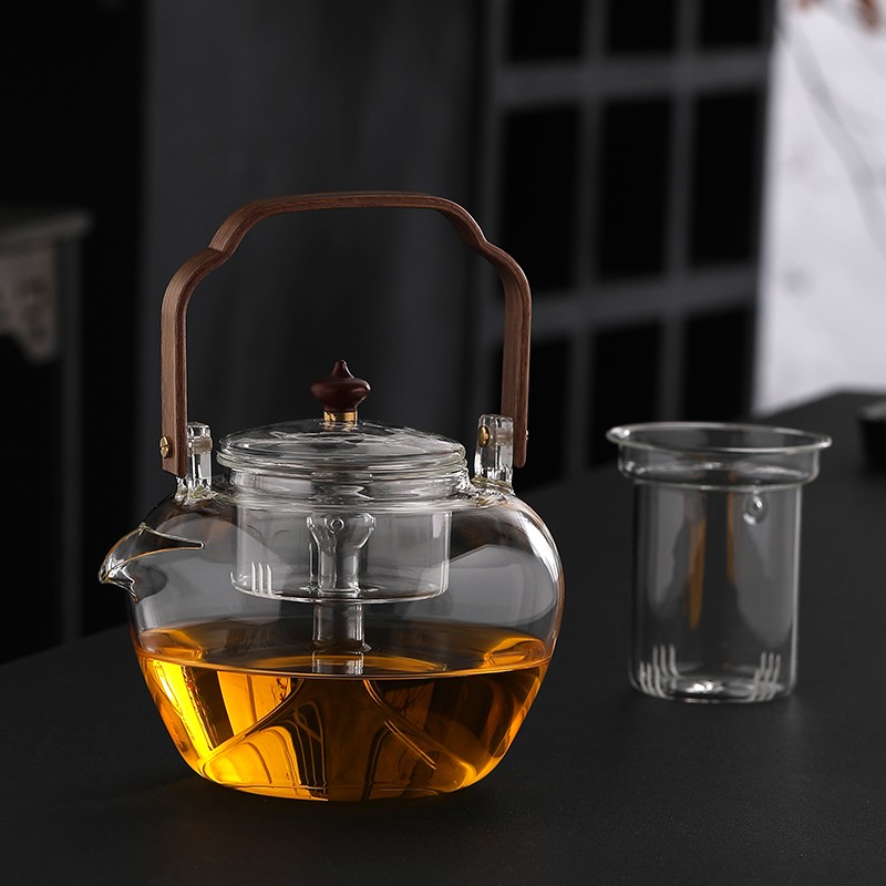煮茶器玻璃茶壶电陶炉煮茶壶提梁壶烧水壶泡茶壶小型煮茶炉茶具套装