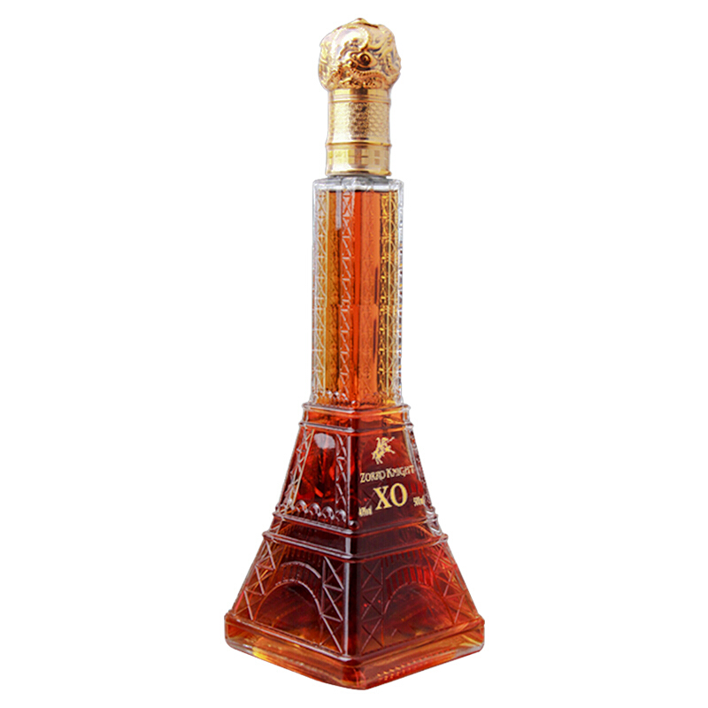 佐罗骑士法国原液进口XO白兰地洋酒 埃菲尔铁塔瓶 珍酿 经典款单瓶装 500ml