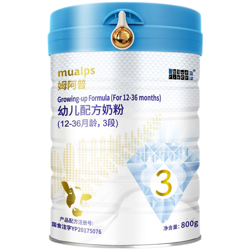 蓝河姆阿普3段 婴儿牛奶粉(12-36个月) 800g单罐装 姆阿普3段 800g10048530109274