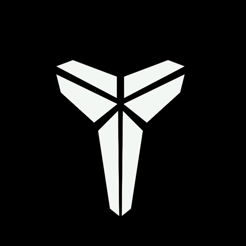 汽车致敬纪念缅怀车贴纸黑曼巴logo标志车身门板油箱盖贴后窗 13cm