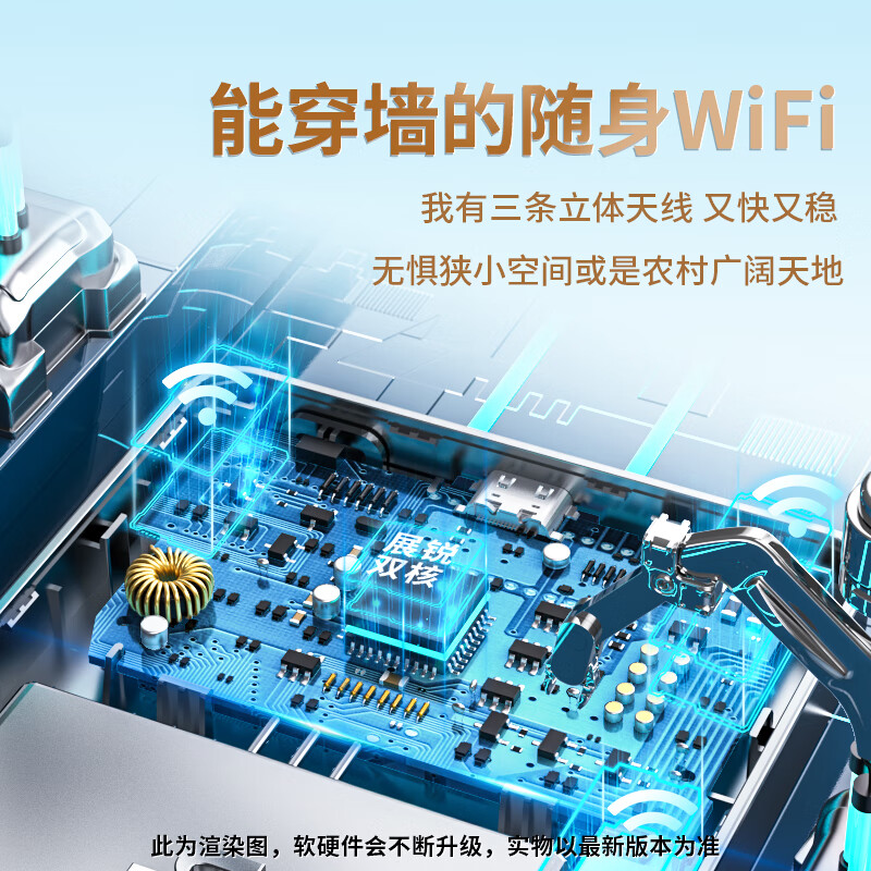 中科巨龙随身wifi移动无线wifi6无线网免插卡5Ghz无限流量2025款无线网卡流量随行便携式上网神器 经典商务款（5000毫安电池+wifi6）