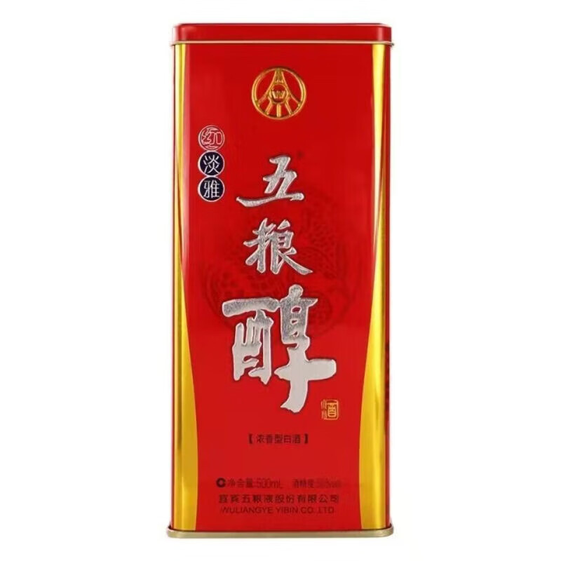 五粮醇五粮液宜宾总厂 五粮醇浓香型白酒整箱礼盒粮食酿造宴请送礼佳品 42度 500mL 6瓶 五粮醇红淡雅
