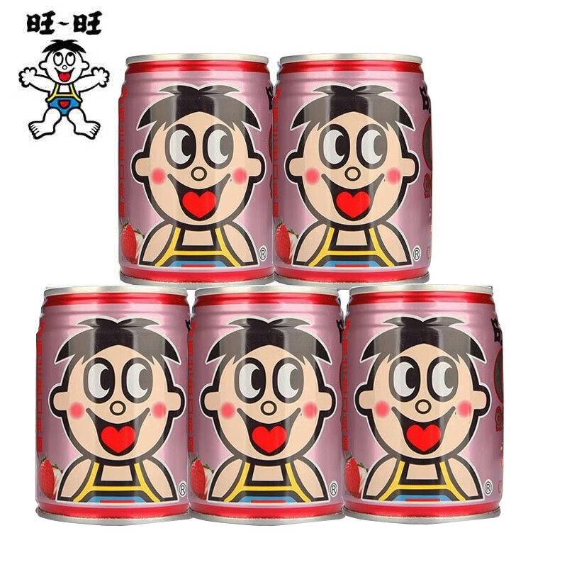 旺旺旺仔牛奶245ml旺旺牛奶铁罐组合装牛奶 245ml*24罐【o泡果奶草莓