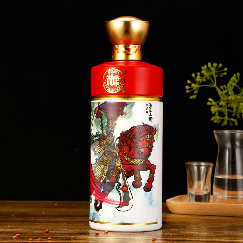 陕西白水杜康魅匠A55五虎上将酒浓香型白酒52度高度粮食酒整箱5瓶礼盒装 5瓶礼盒装