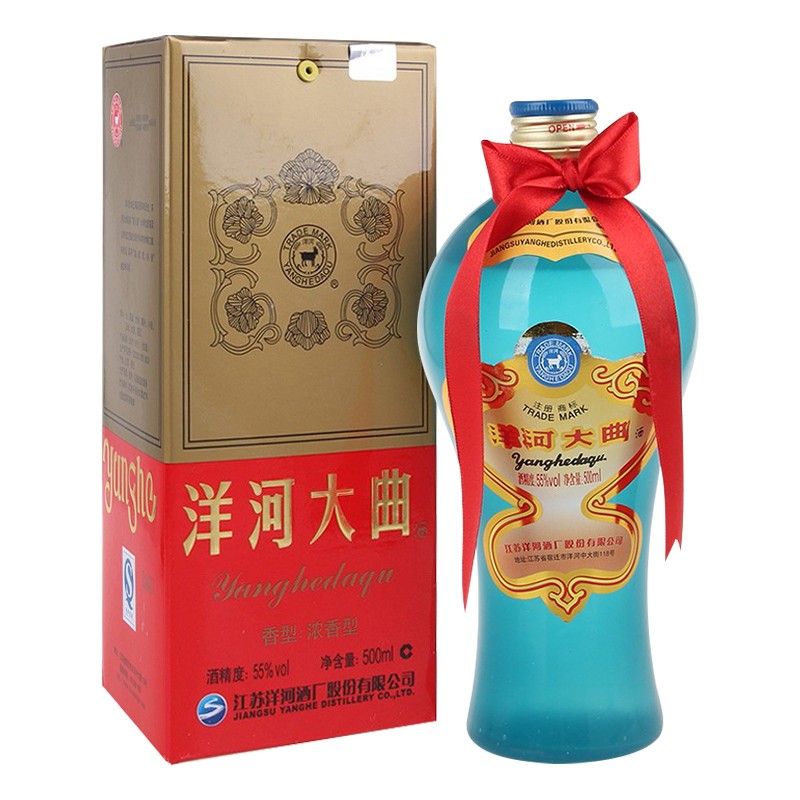 洋河陈年老酒 55° 洋河大曲 浓香型 2014年 500ml 1瓶