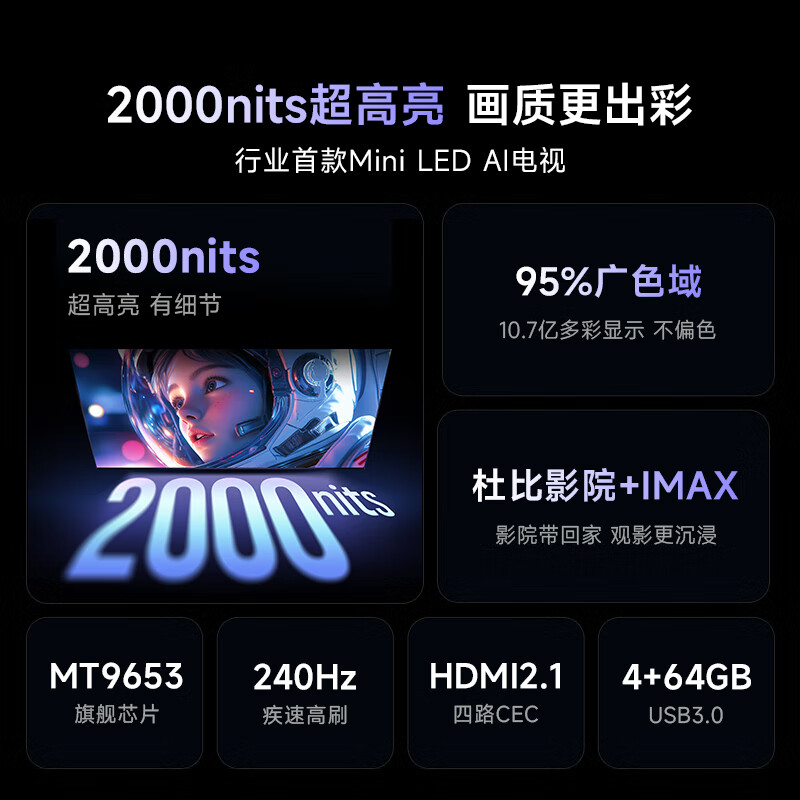MiniLED电视哪个品牌好？2025年8大MiniLED电视品牌出炉，画质与性能全能-图片7