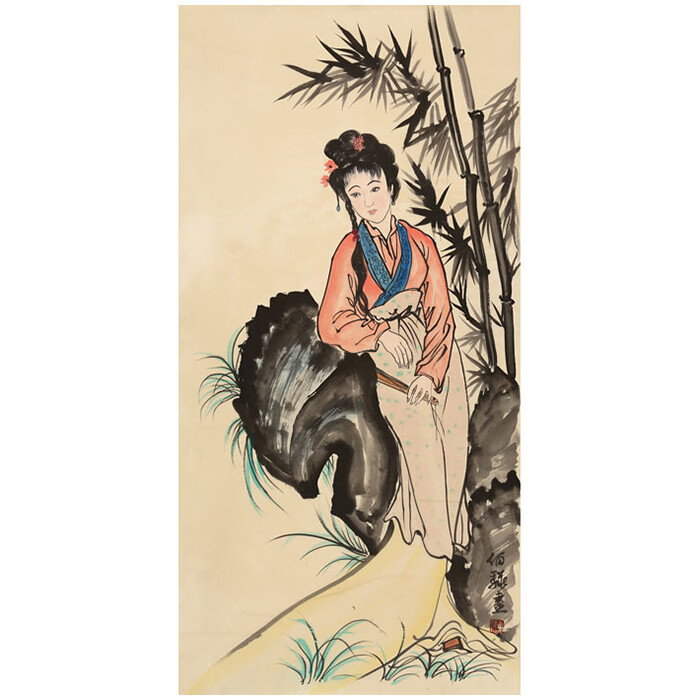 丹桂苑白伯骅人物字画名家精品三尺竖幅写意国画纯手绘名人书画作品