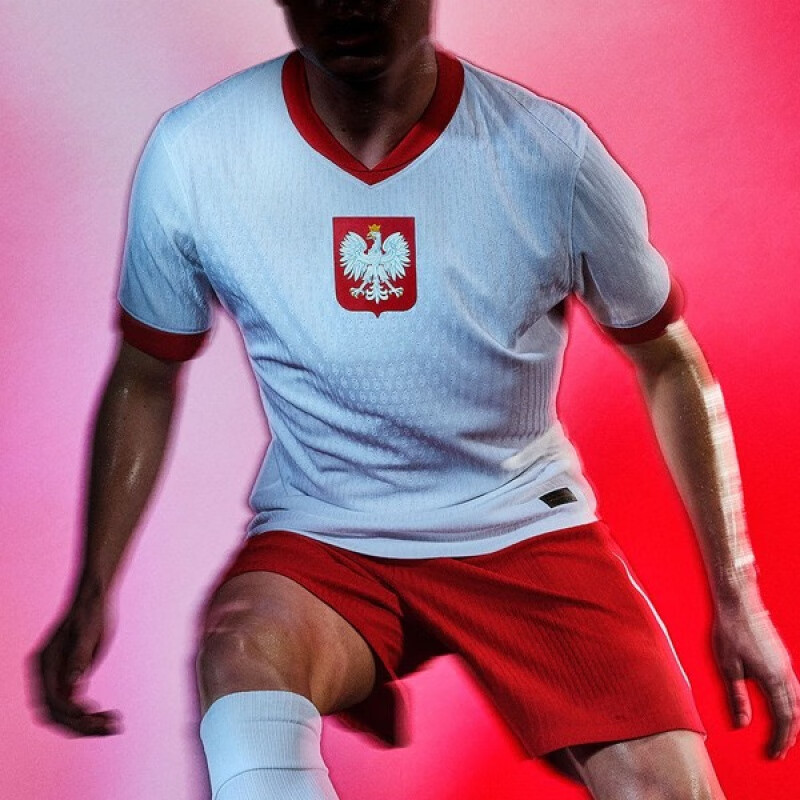 2024欧洲杯波兰球衣球迷版球员版主场短袖比赛国家足球队服套装 球衣