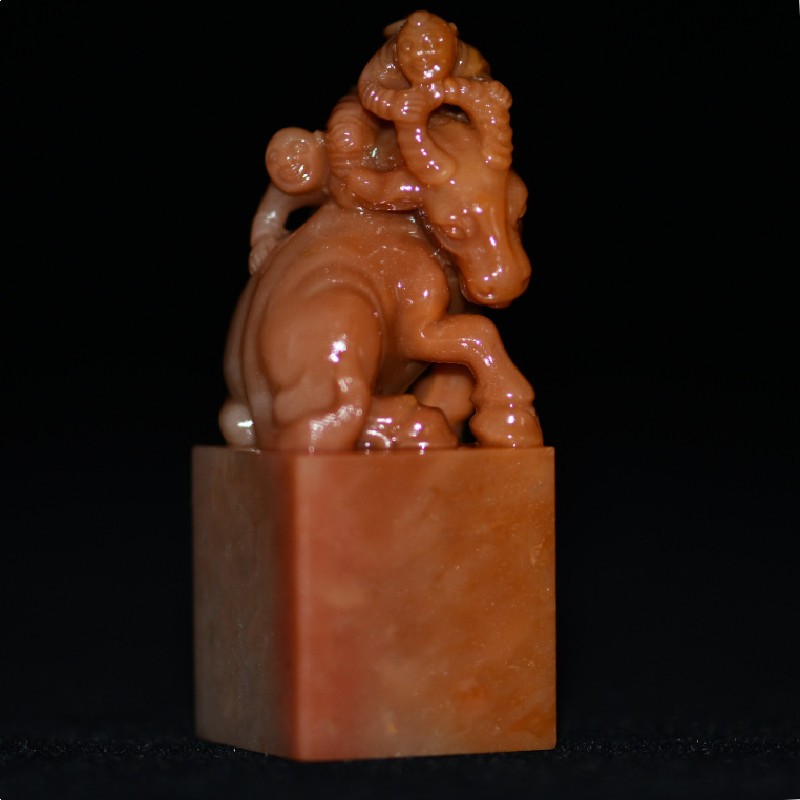 正宗寿山石印章寿山石金沙地李红善伯石牧牛童子印章篆刻章文房包刻字