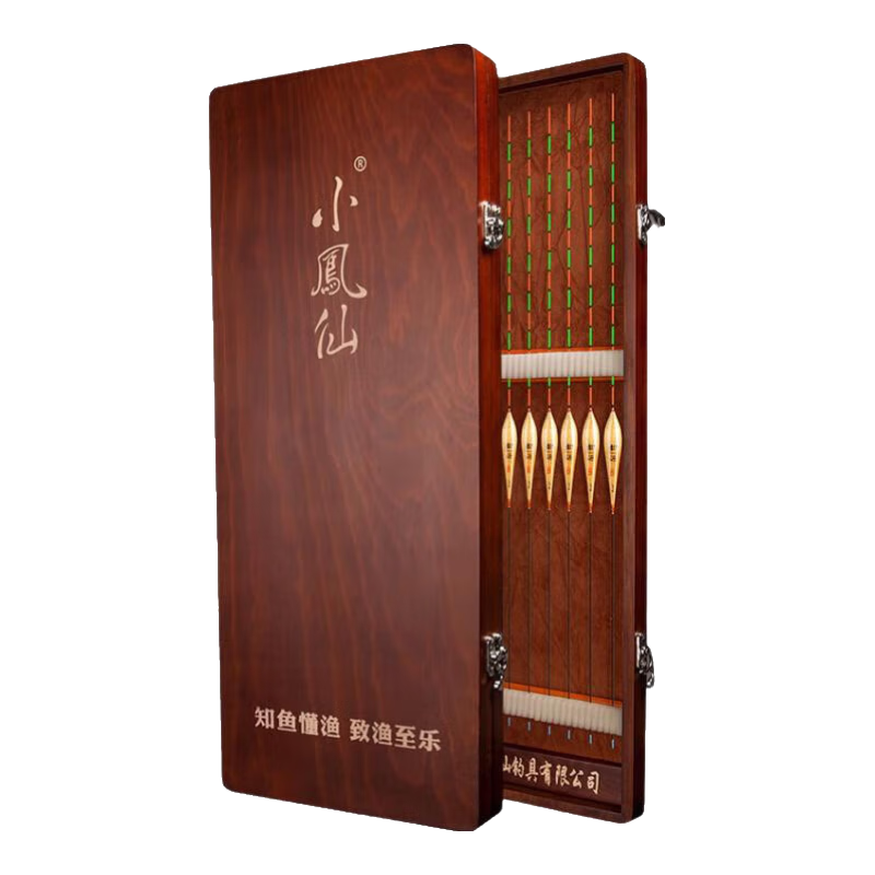 小鳳仙超大容量浮漂展示盒裝魚(yú)標(biāo)魚(yú)漂盒木制多功能桐木浮標(biāo)漂盒垂釣用品 棕色-漂盒（長(zhǎng)85x寬22x高4cm）