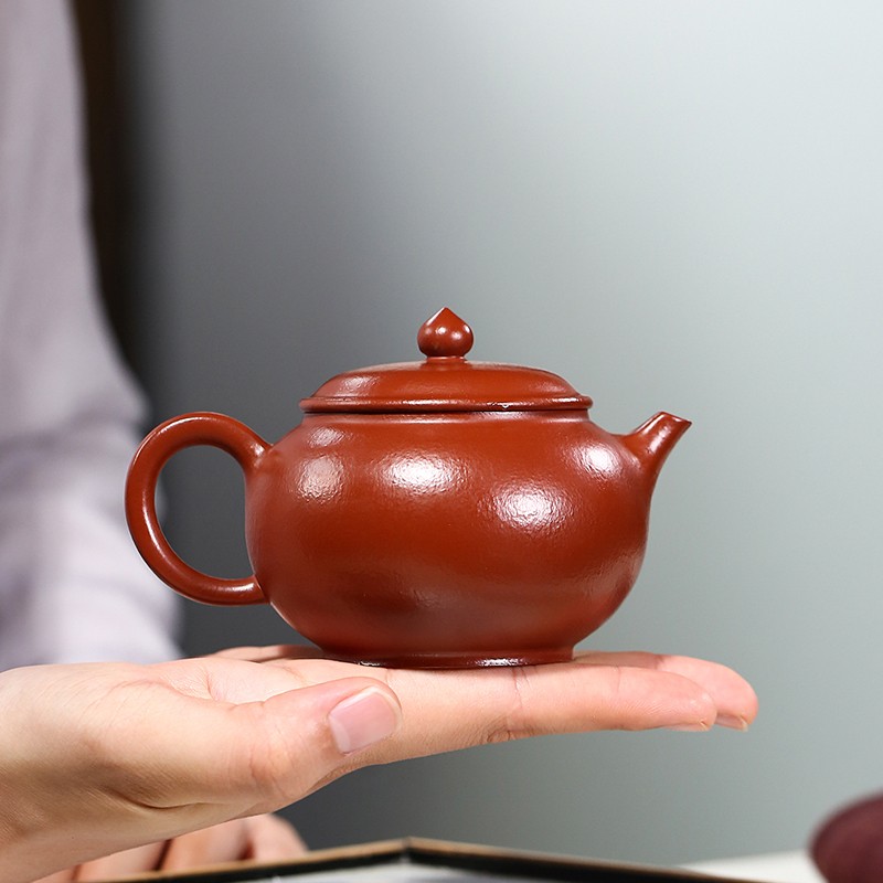 紫砂壶名家纯全手工大红袍水平壶家用小茶壶茶具单个单人 紫砂秋水壶